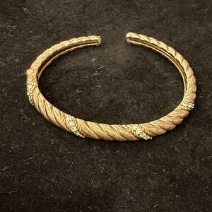 Judith Ripka rose gold clad diamonique cuff